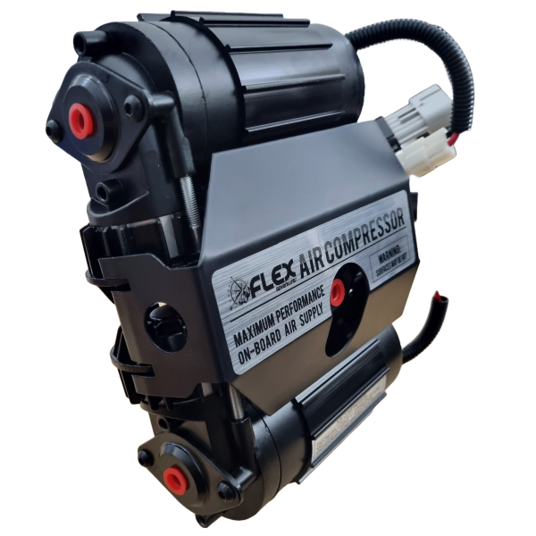 Flex Twin Cylinder Air Compressor – 12V