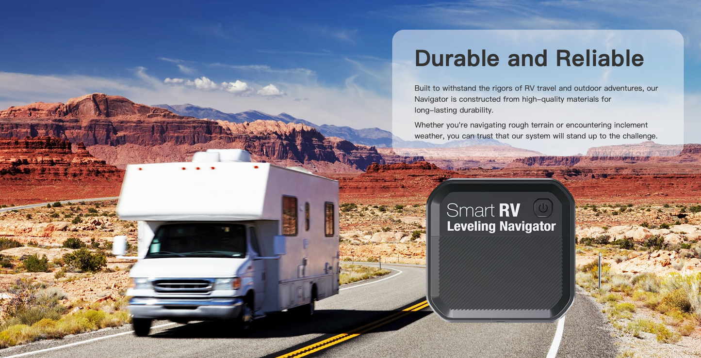 Smart RV Leveling Navigator | Wireless Bluetooth Caravan Leveler