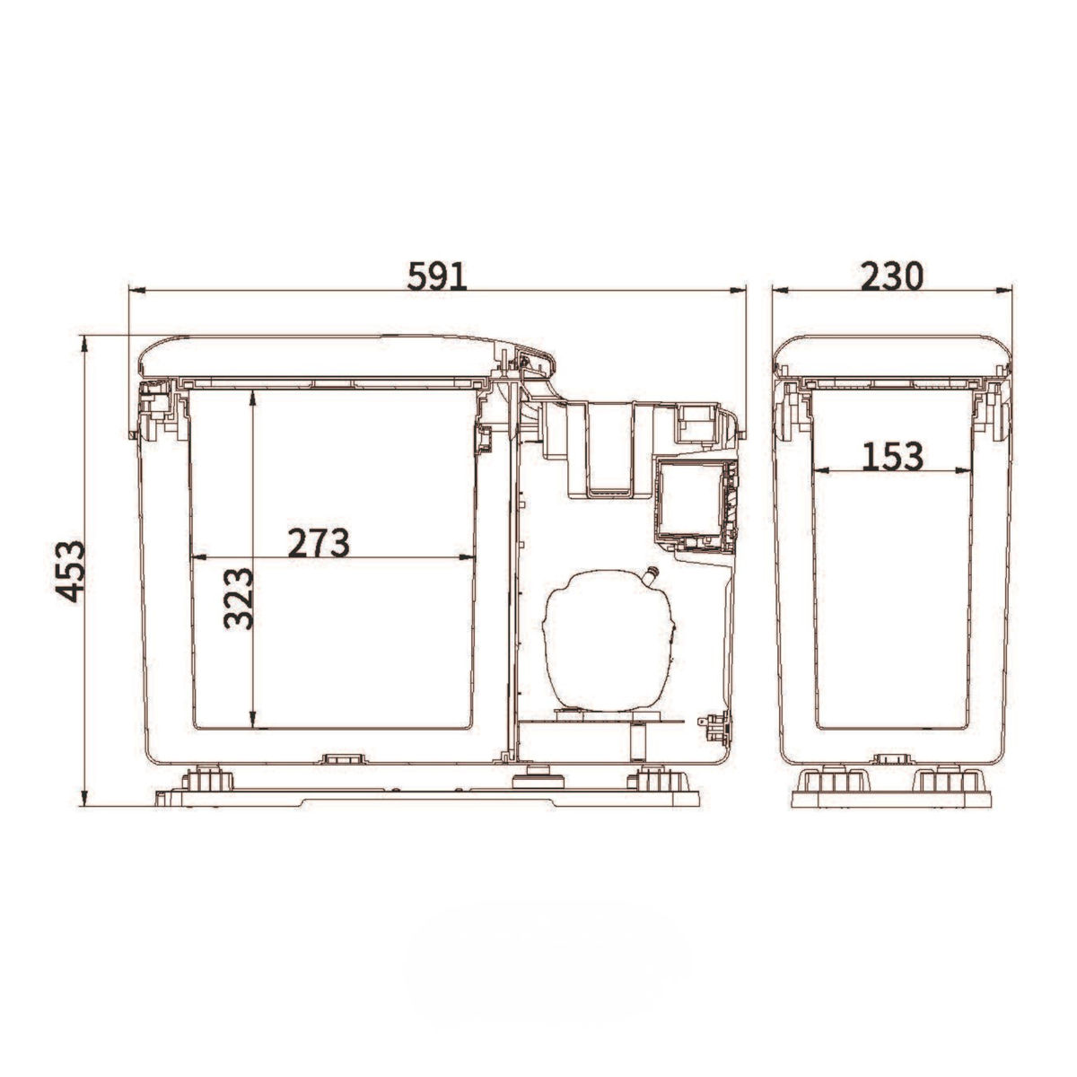 Flex CF15 Centre Console Fridge/Freezer (12/24V, Bluetooth App Control)