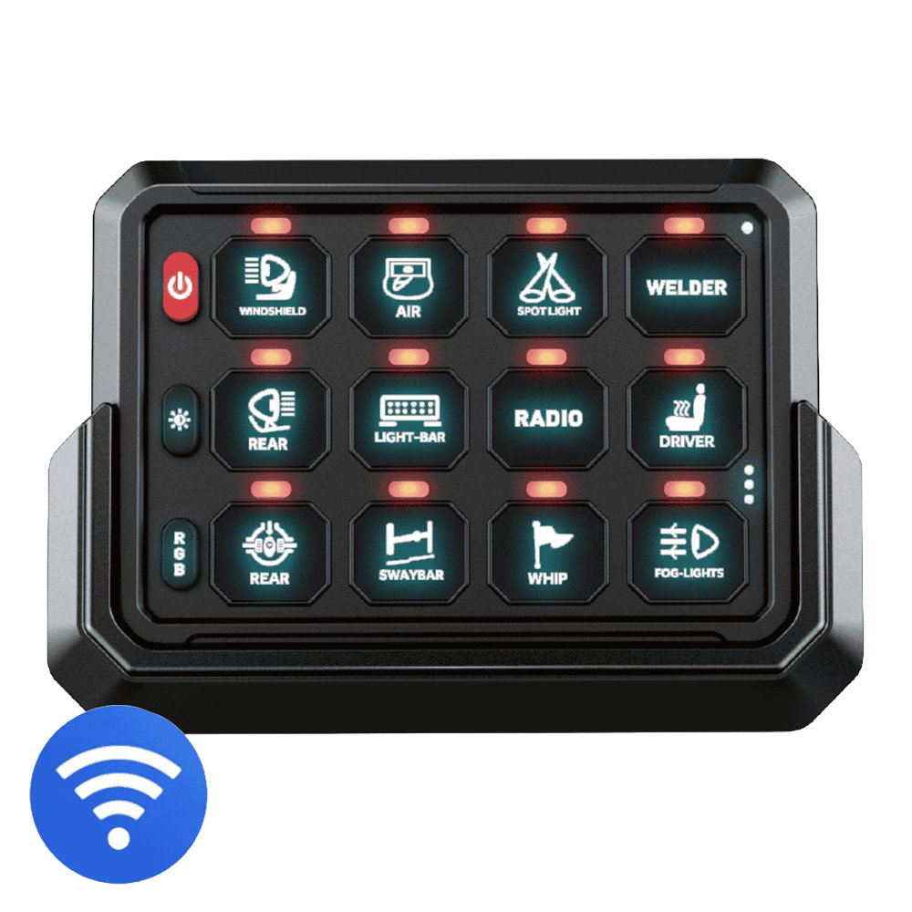 12 Way Wifi Switch Panel with Charging dock