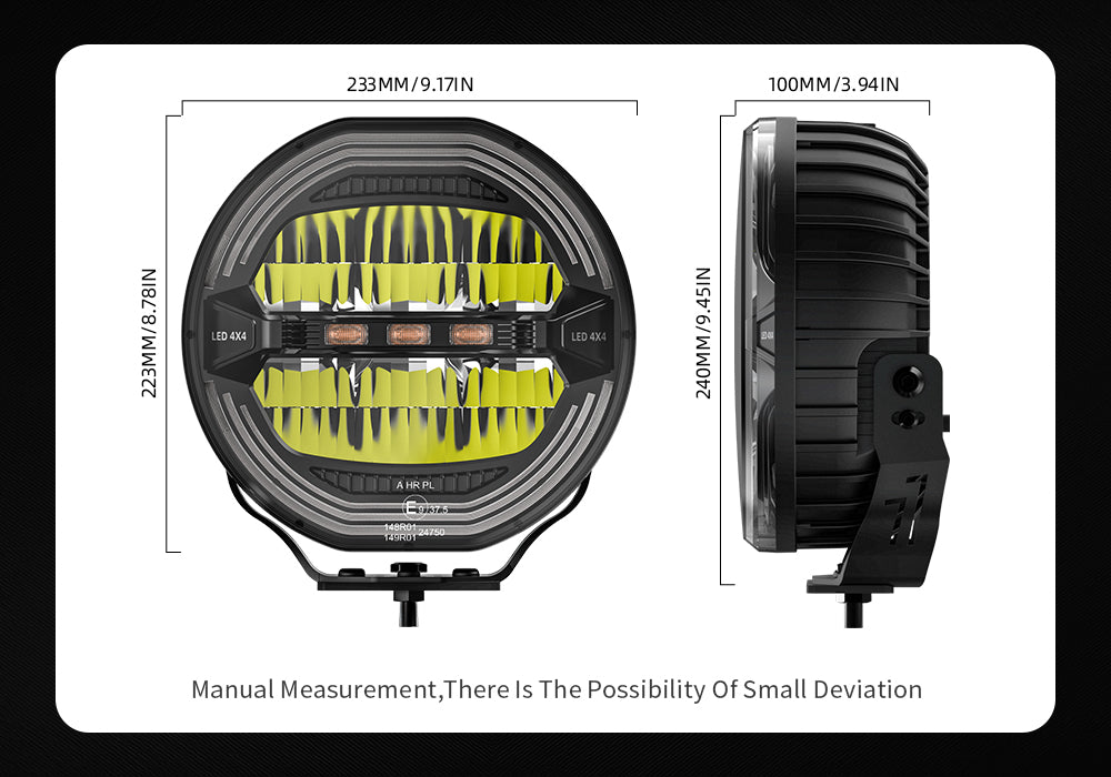 Flex 9" Round LED Driving Lights