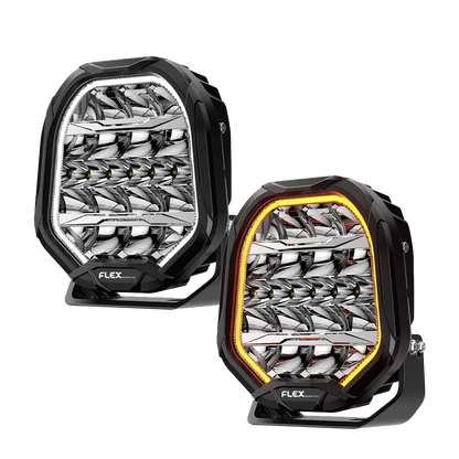 9″ New Flex Driving Light dual DRL set