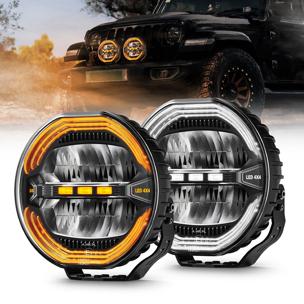 Flex 9" Round LED Driving Lights
