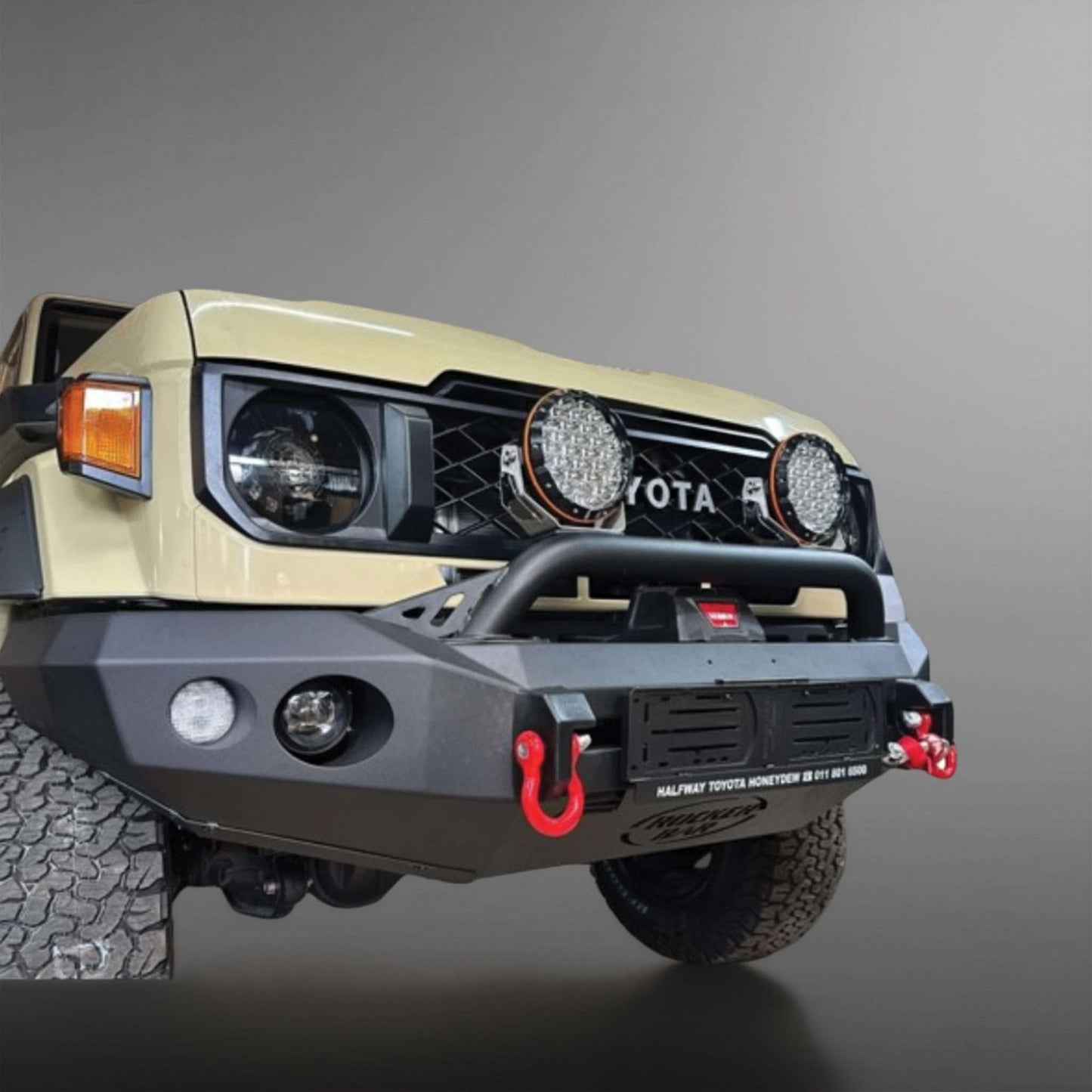 MCC low loop rocker front bumper replacement bullbar for Toyota LandCruiser 70 Series 2007+