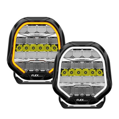 9″ New Flex Driving Light dual DRL set