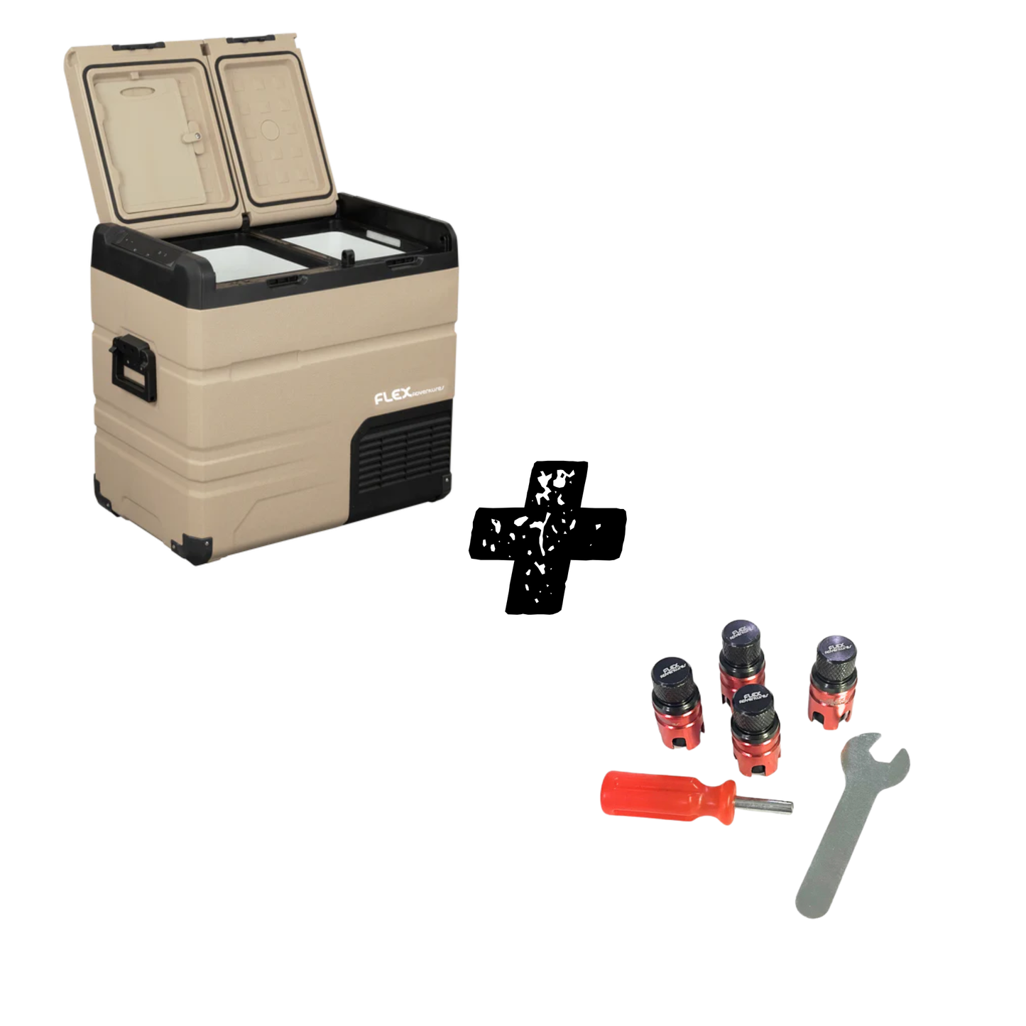 Flex TA55 Dual-Zone Camping Fridge-Freezer (12/24V + AC, Bluetooth App Control)