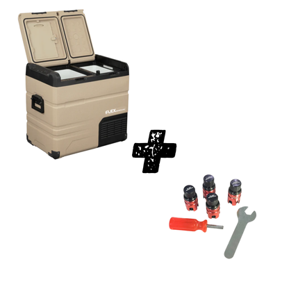 Flex TA55 Dual-Zone Camping Fridge-Freezer (12/24V + AC, Bluetooth App Control)