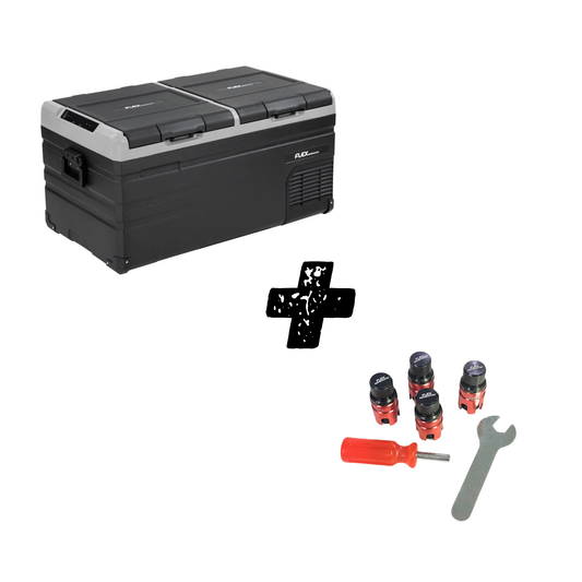 Flex TW95 Dual-Zone Camping Fridge-Freezer (12/24V + AC, Bluetooth App Control)