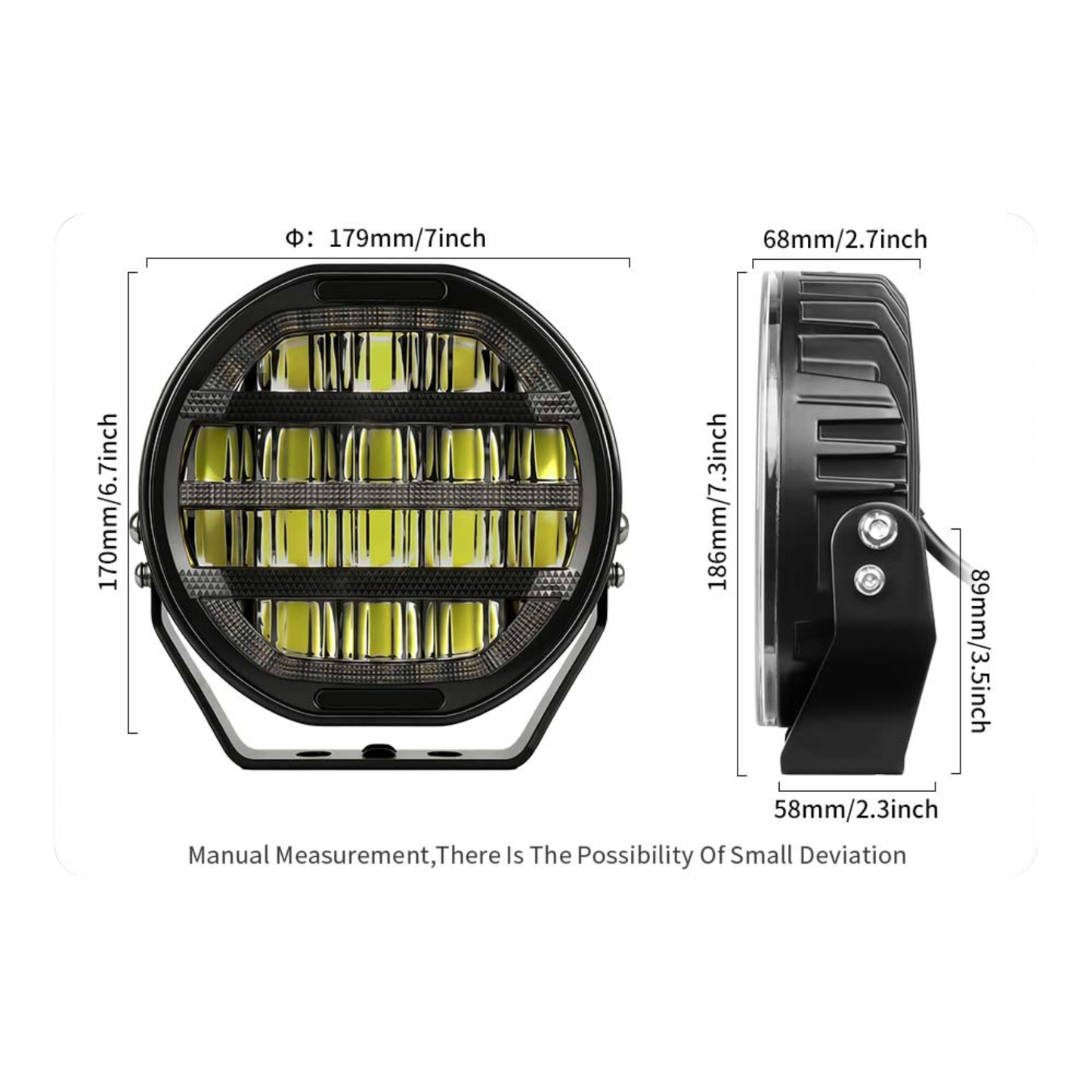 Flex 7” Round LED Driving Lights