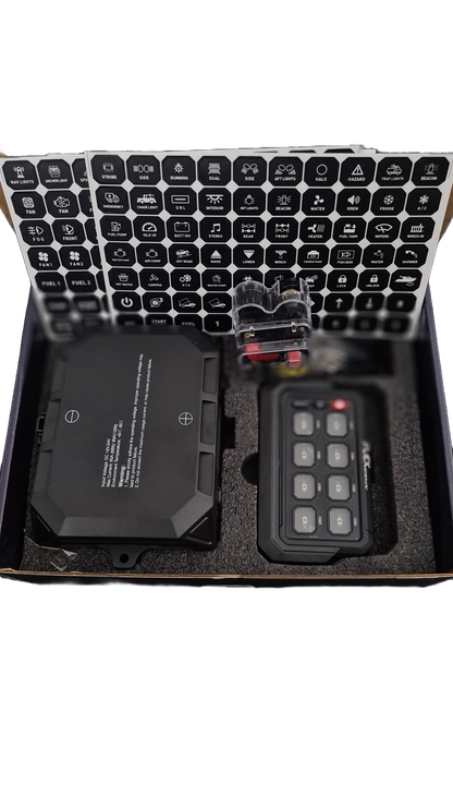 Flex 8G Wireless Switch Panel | 12V/24V 4x4 Accessory Control System (80A, RGB Backlighting, Wireless Range)