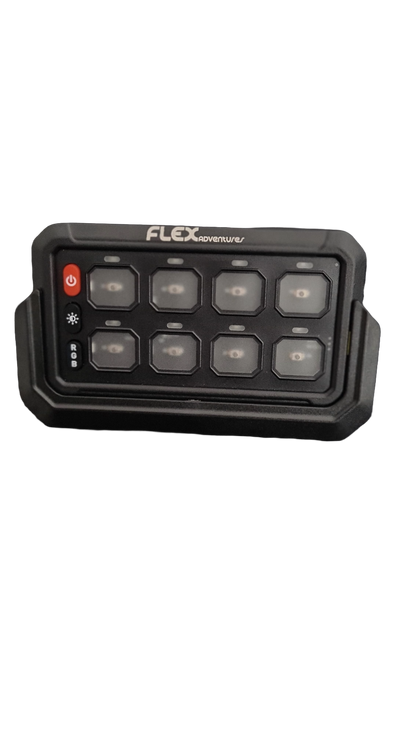 Flex 8G Wireless Switch Panel | 12V/24V 4x4 Accessory Control System (80A, RGB Backlighting, Wireless Range)