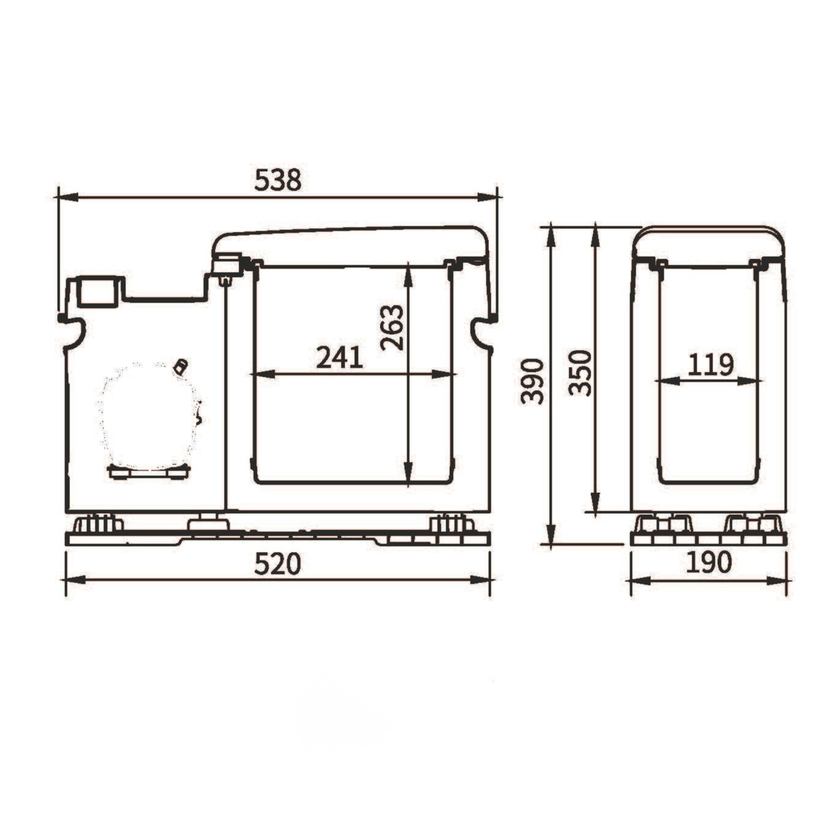 Flex CF8 Centre Console Fridge/Freezer (12/24V, Bluetooth App Control)