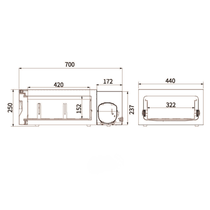 Flex D30 Single-Zone Camping Fridge/Freezer (12/24V, Bluetooth App Control)