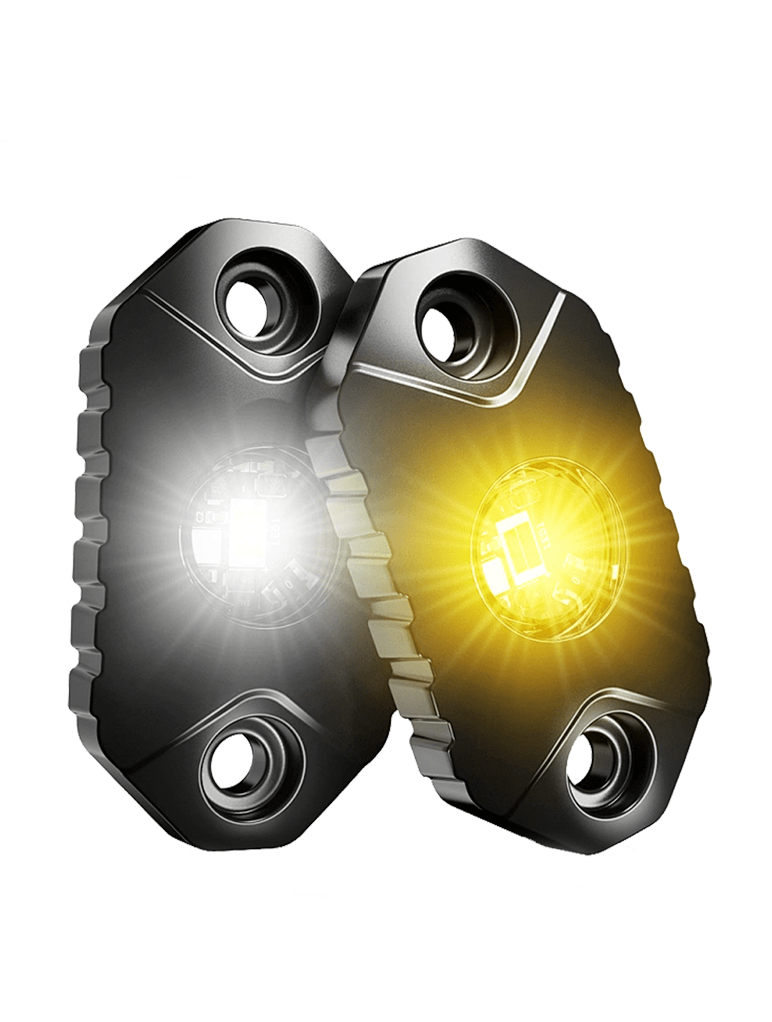Dual colour LED Rock Light ( White & Yellow )