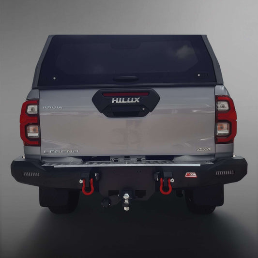 MCC rocker rear replacement bumper with towbar for Toyota Hilux GD6 2016 to current