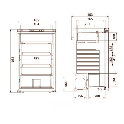 Flex R85S Dual-Zone Camping Fridge-Freezer (12/24V + AC,Bluetooth App Control)