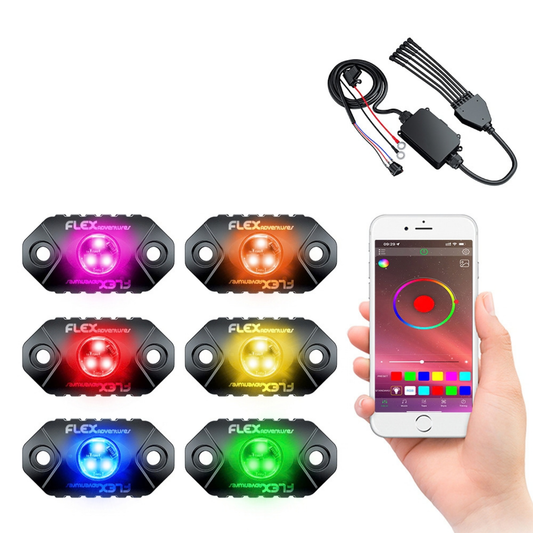 Flex RGB Rock Light Kit x6