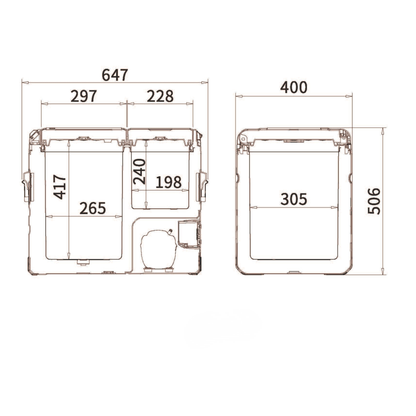 Flex TA45 Dual-Zone Camping Fridge-Freezer (12/24V + AC, Bluetooth App Control)