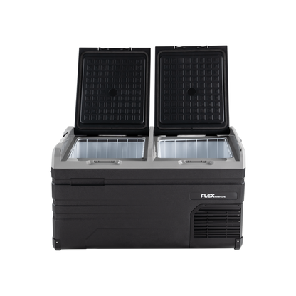 Flex TW75 Dual-Zone Camping Fridge-Freezer (12/24V + AC, Bluetooth App Control)