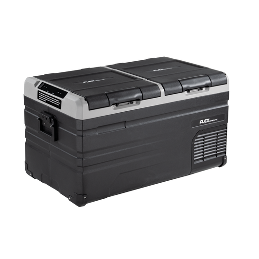 Flex TW75 Dual-Zone Camping Fridge-Freezer (12/24V + AC, Bluetooth App Control)